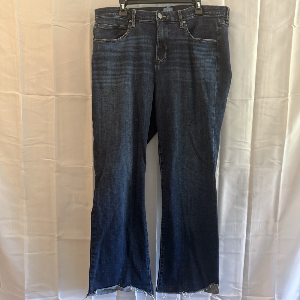 JAG Womens JEANS 20W 38x31 Eloise Boot High Rise Bootcut Jeans‎ Raw Hem Denim